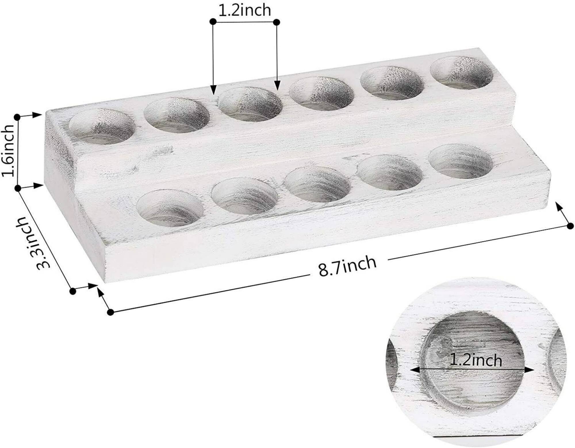 NEX™ 2-Tier White Wooden Essential Oils Display Holder, 2ct.